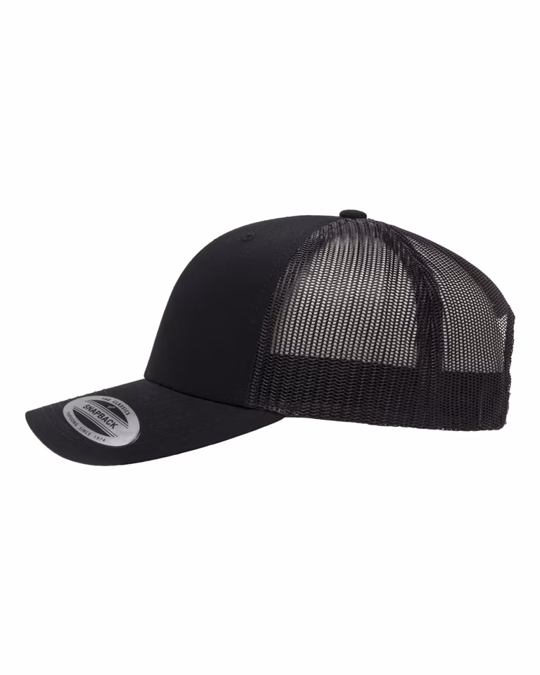 Retro Trucker Cap — Black