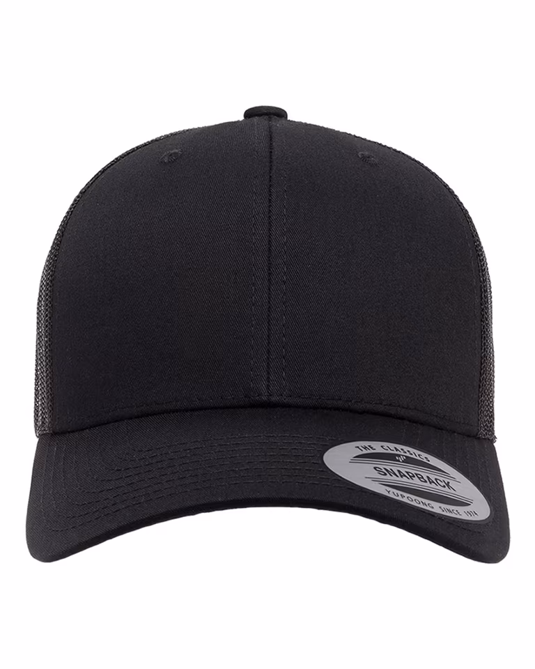 Retro Trucker Cap — Black