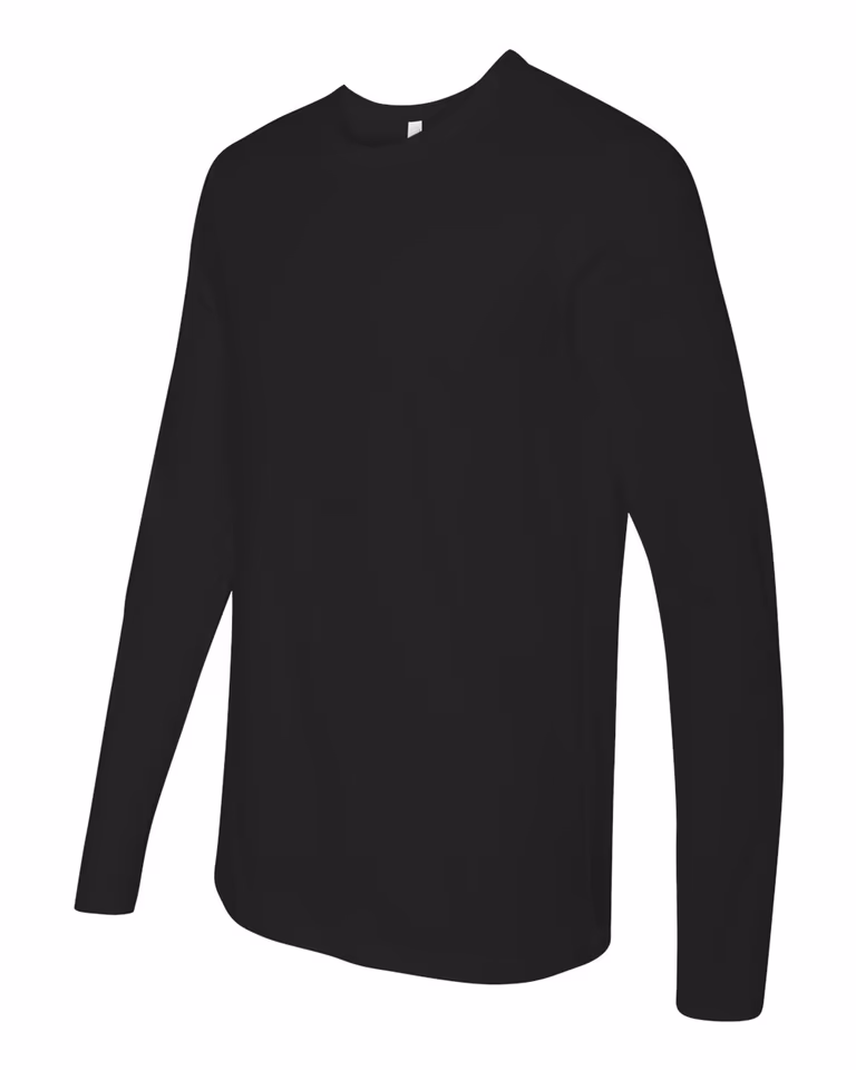 Unisex Cotton Long Sleeve T-Shirt — Black