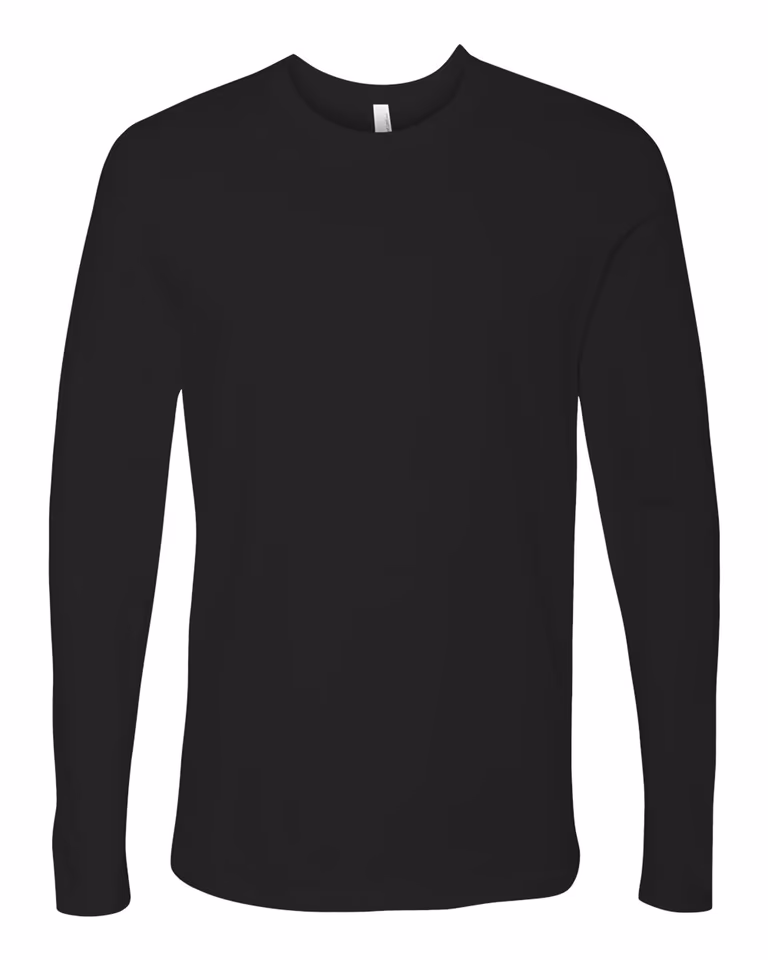 Unisex Cotton Long Sleeve T-Shirt — Black