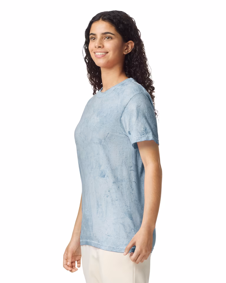 Unisex Colorblast™ Heavyweight T-Shirt — Ocean, worn