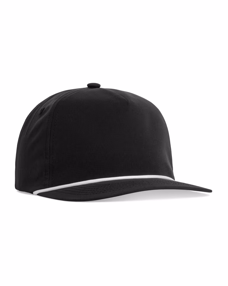Rope Cap — Black, side view