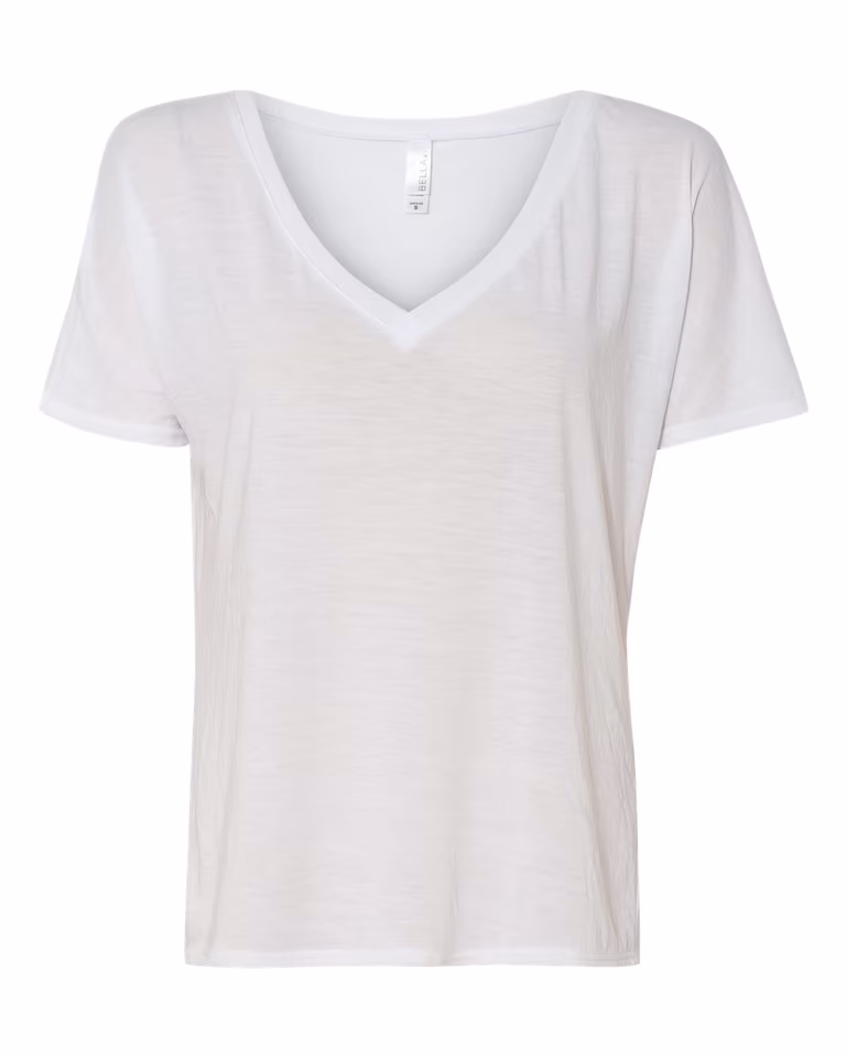 Women’s Slouchy V-Neck Tee — White