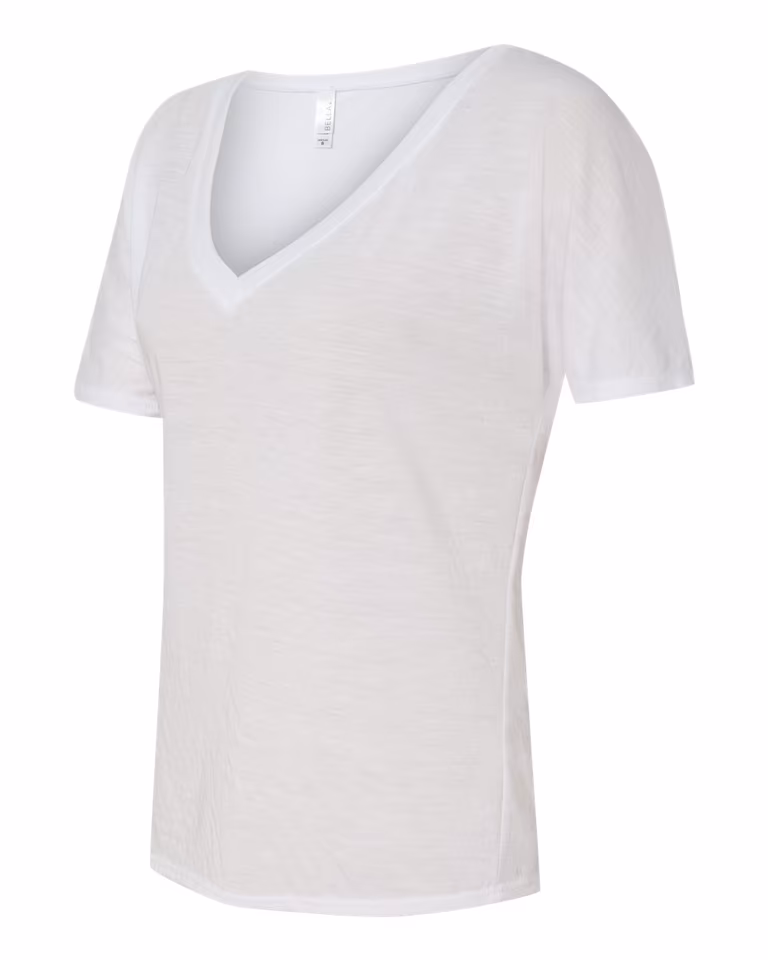 Women’s Slouchy V-Neck Tee — White