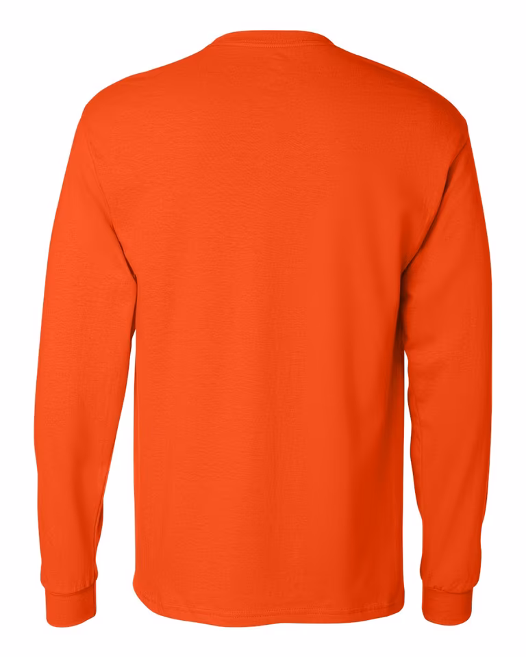 Unisex Authentic Long Sleeve Pocket T-Shirt — Orange
