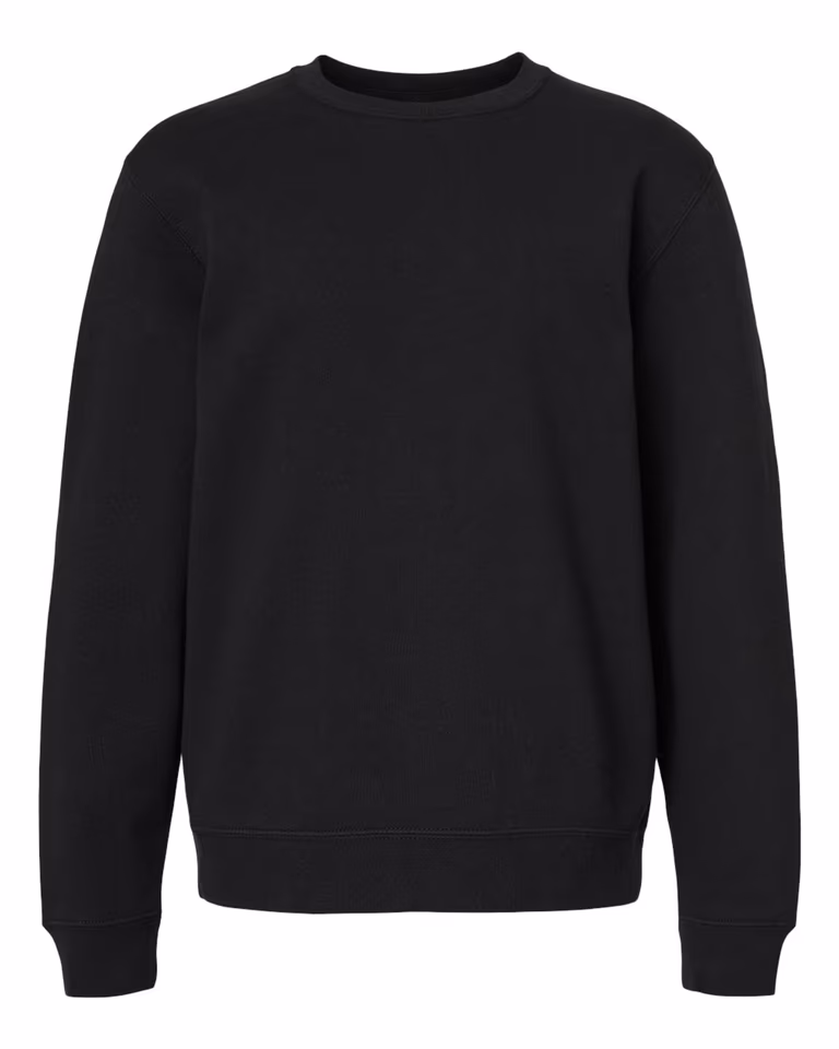 Youth Midweight Crewneck Sweatshirt — Black