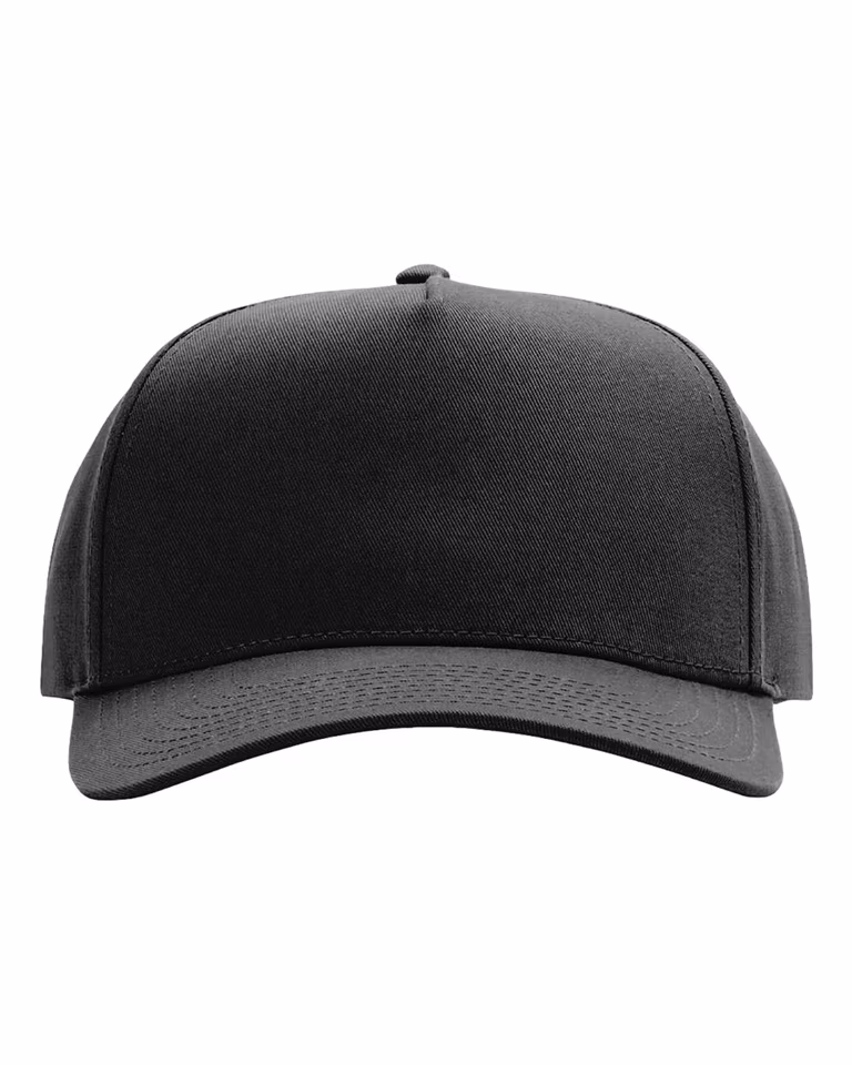 Full Fabric Five-Panel Champ Cap — Black