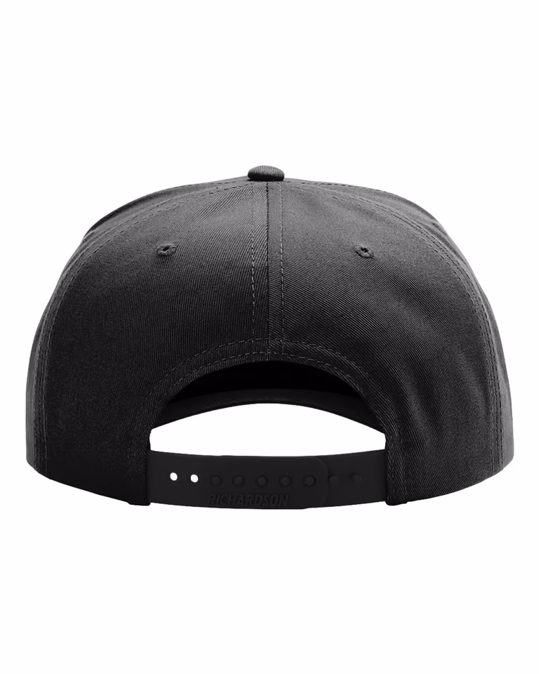 Full Fabric Five-Panel Champ Cap — Black