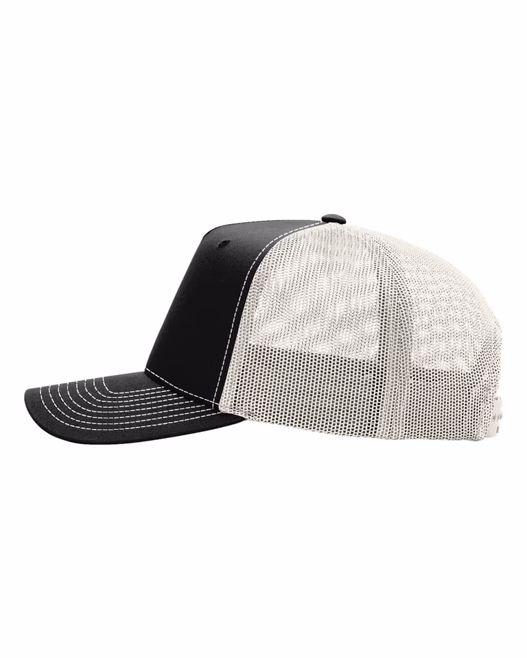 Five-Panel Champ Trucker Cap — Black/ Birch