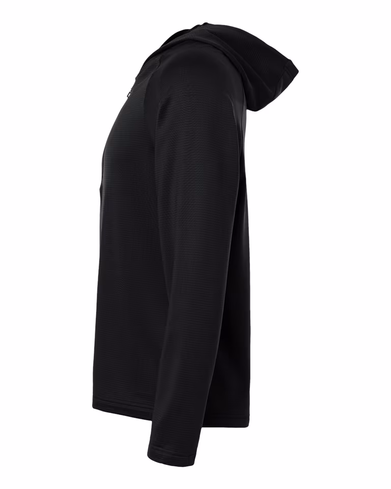 Men's Qualify Quarter-Zip Hooded Pullover — Black