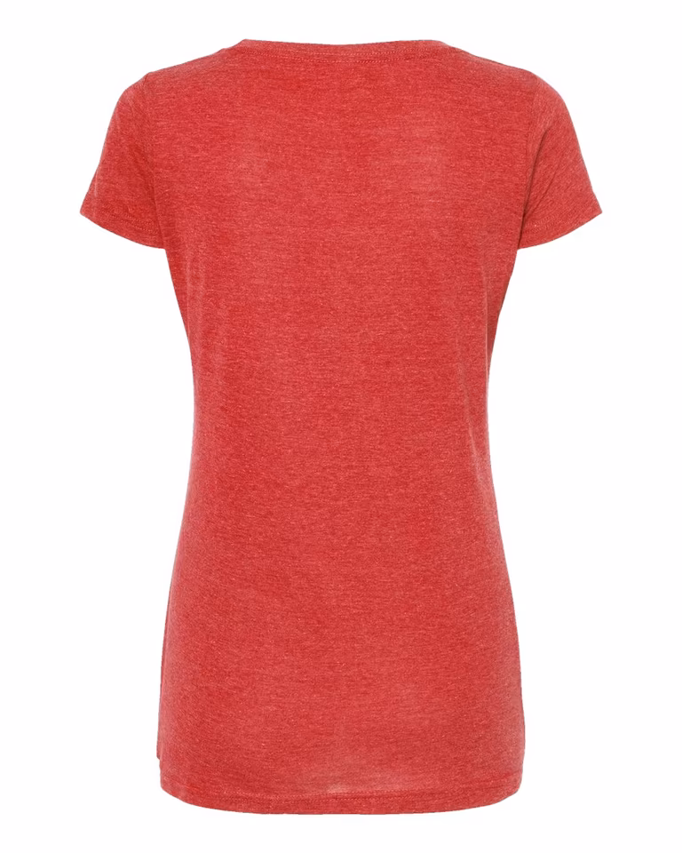 Women's Poly-Rich Scoop Neck T-Shirt — Heather Red