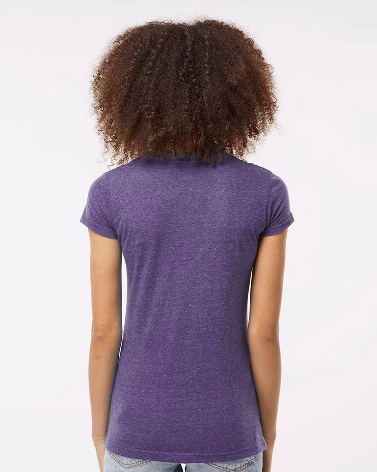 Women's Poly-Rich V-Neck T-Shirt — Heather Purple