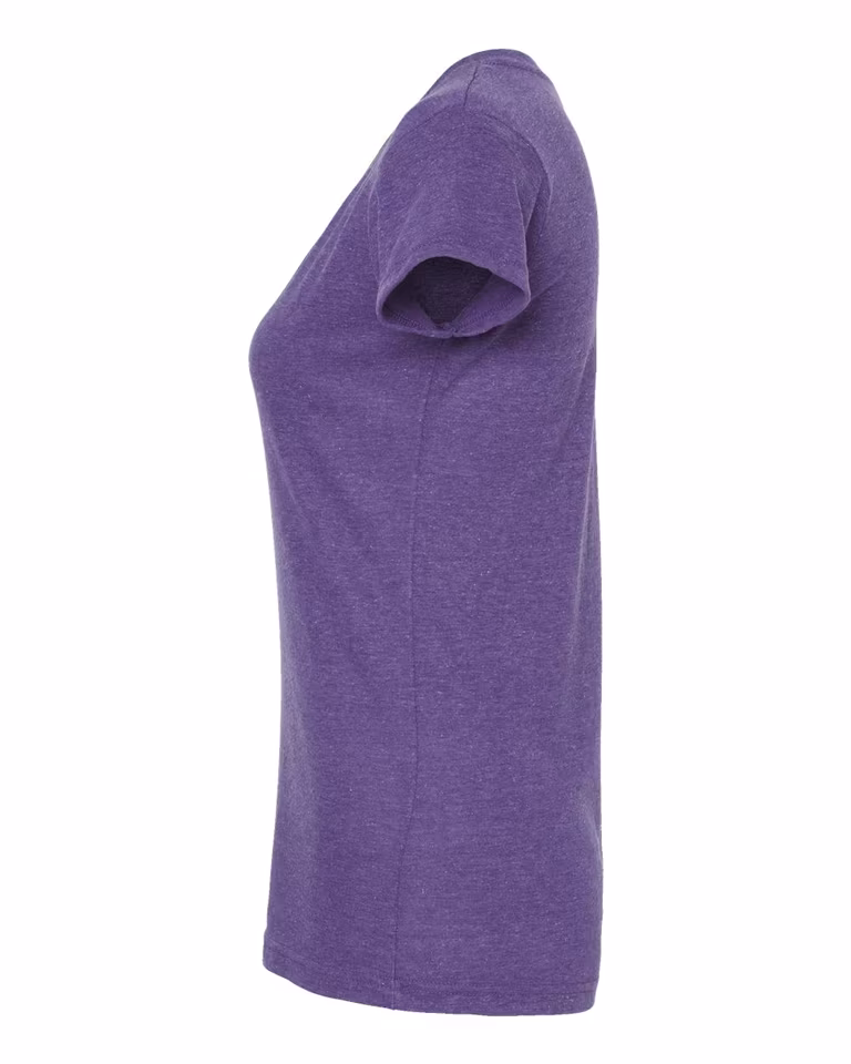 Women's Poly-Rich V-Neck T-Shirt — Heather Purple