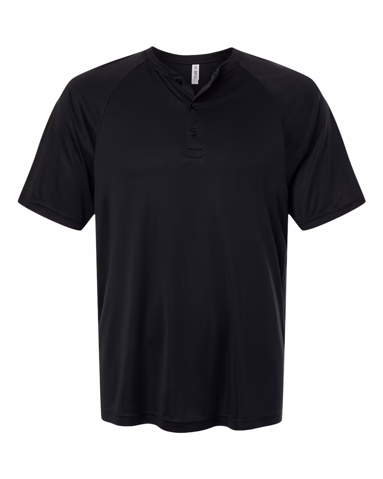 Men's Zone Performance Henley — Black
