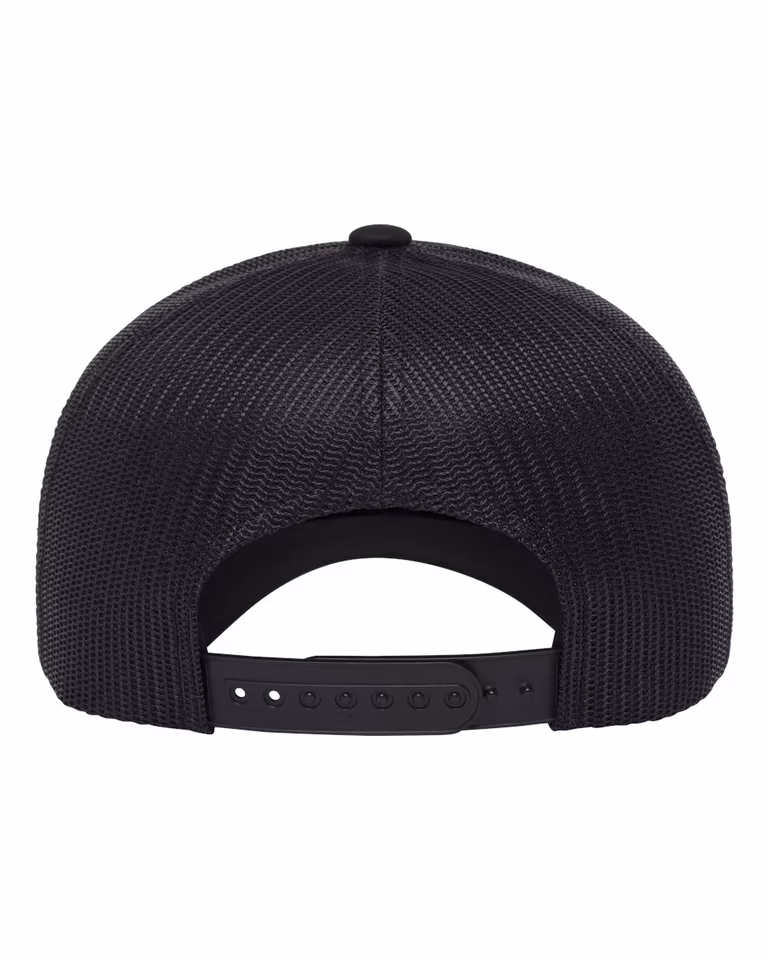 Retro Trucker Rope Cap — Black