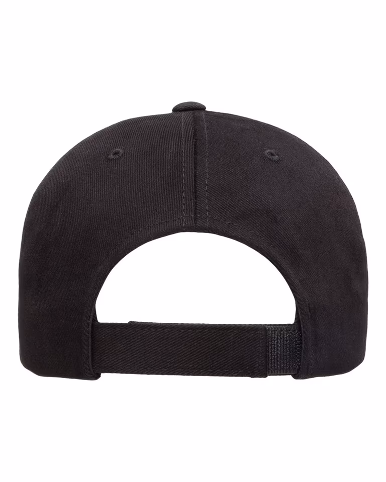 Structured Brushed Twill Cap — Black