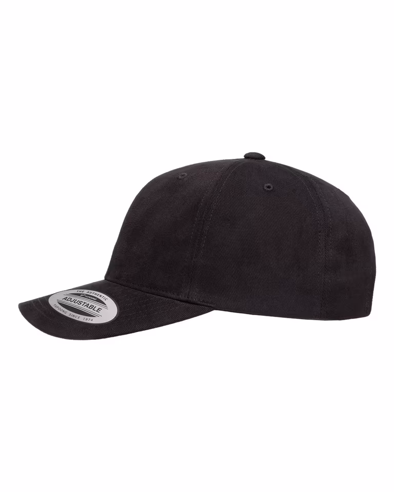 Structured Brushed Twill Cap — Black