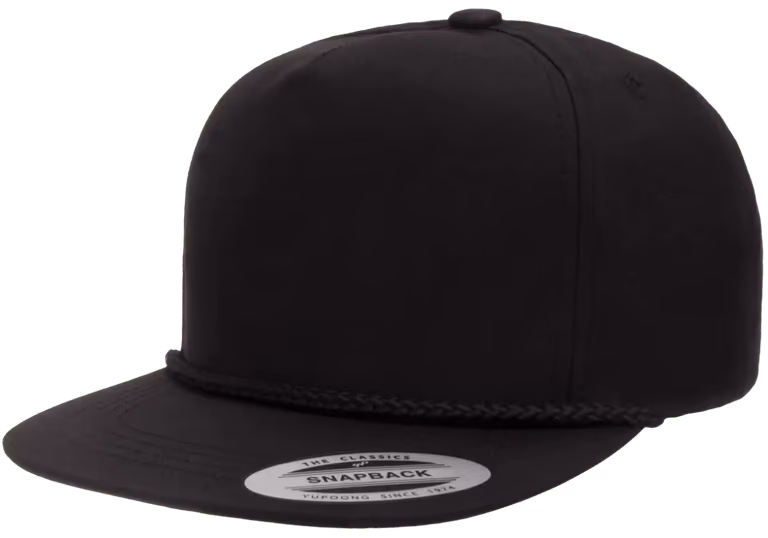 Classic Poplin Golf Cap — Black, side view