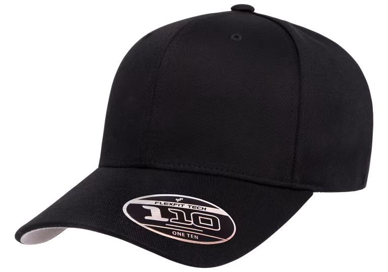 Cotton Blend Adjustable Cap — Black, side view