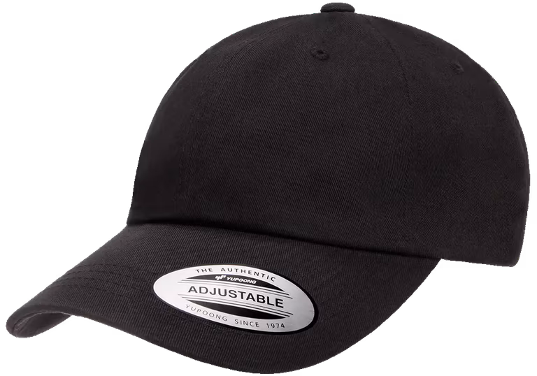 Classic Dad Hat — Black, side view