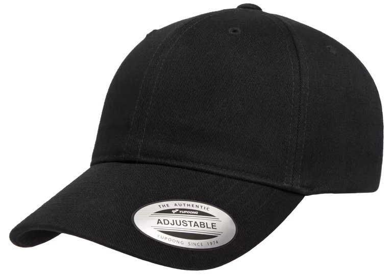 EcoWash™ Dad Hat — Black, side view