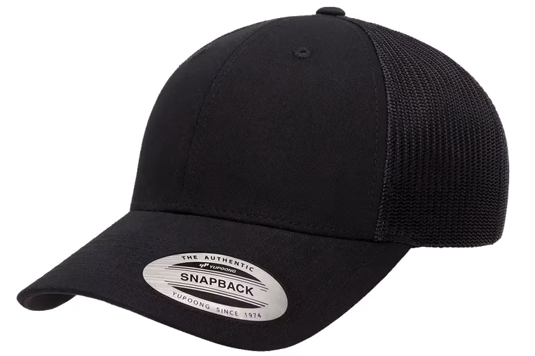 Elite Cap — Black, side view