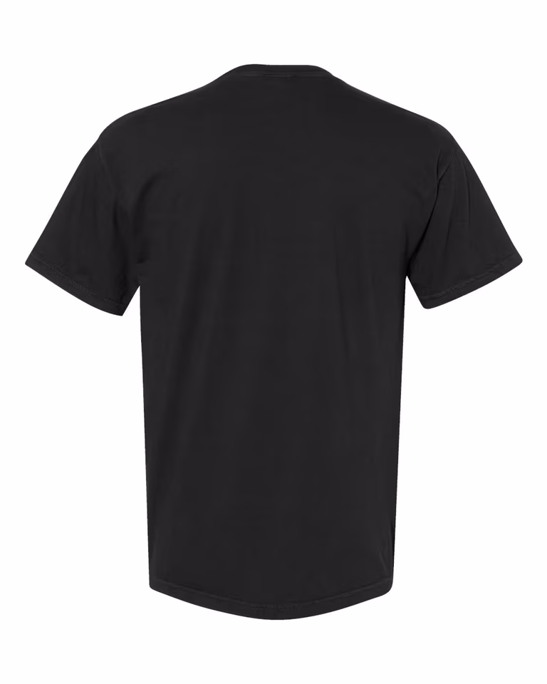 Unisex Heavyweight RS Pocket T-Shirt in Black — back