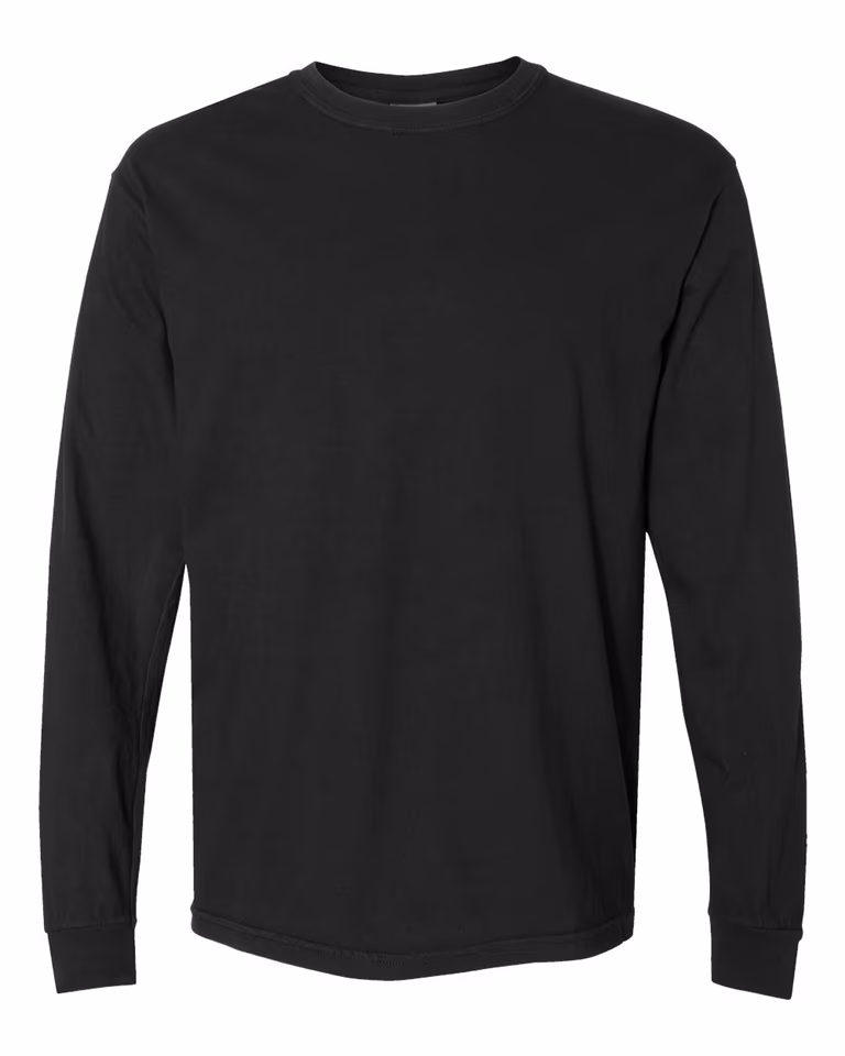 Unisex Heavyweight RS Long-Sleeve T-Shirt in Black — front