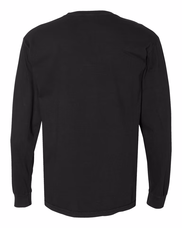 Unisex Heavyweight RS Long-Sleeve T-Shirt in Black — back