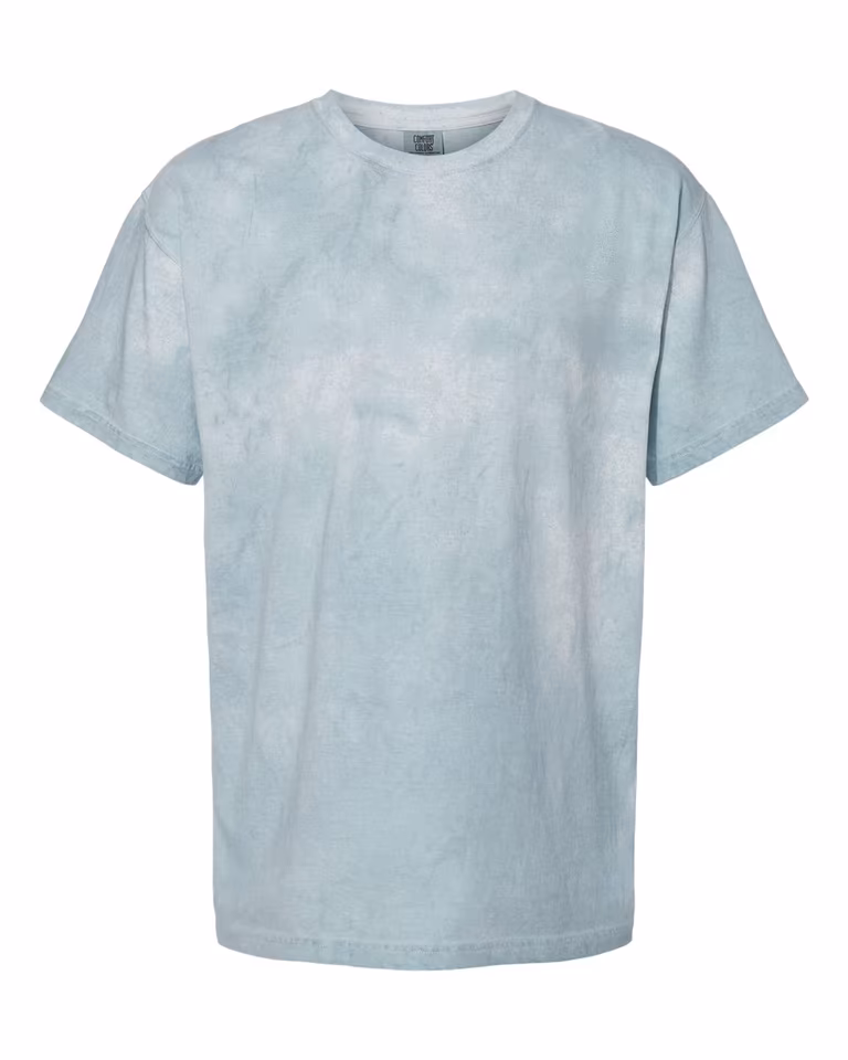 Unisex Heavyweight Color Blast T-Shirt in Ocean — front