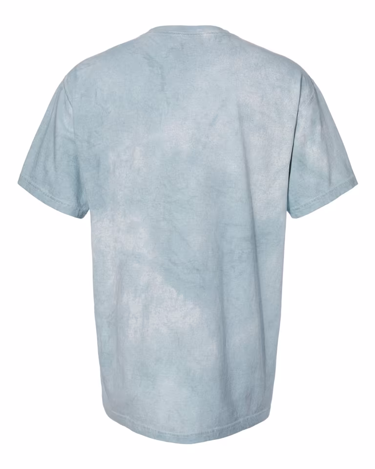 Unisex Heavyweight Color Blast T-Shirt in Ocean — back