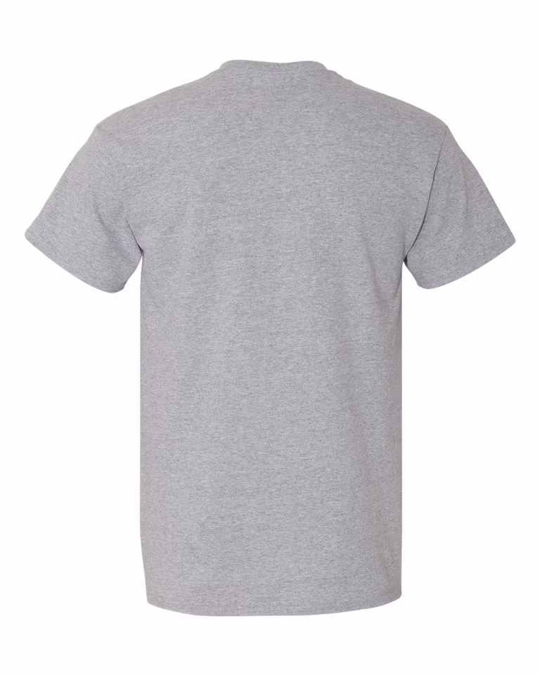 Unisex Heavy Cotton Pocket T-Shirt in Sport Grey — back
