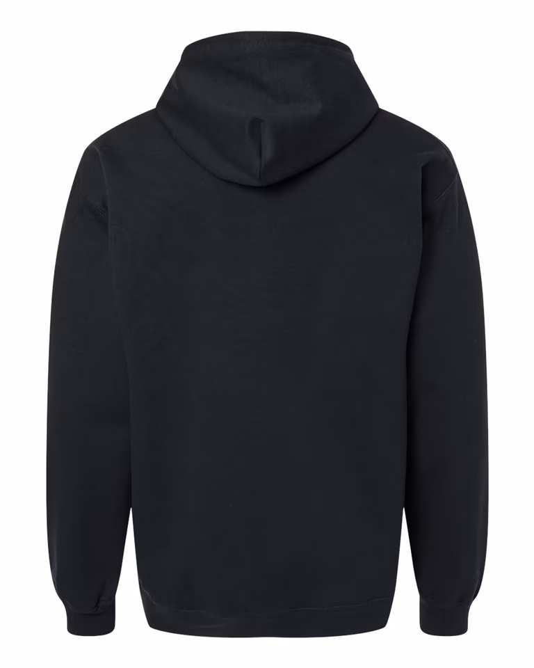 Unisex Softstyle Fleece Hoodie in Black — back
