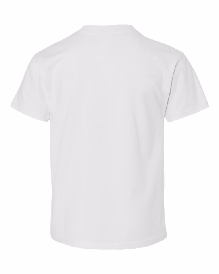 Youth Perfect-T Short Sleeve Tee in White — back