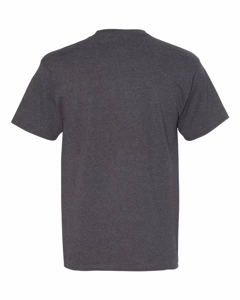 Beefy-T Short Sleeve Pocket Tee in Charcoal Heather — back