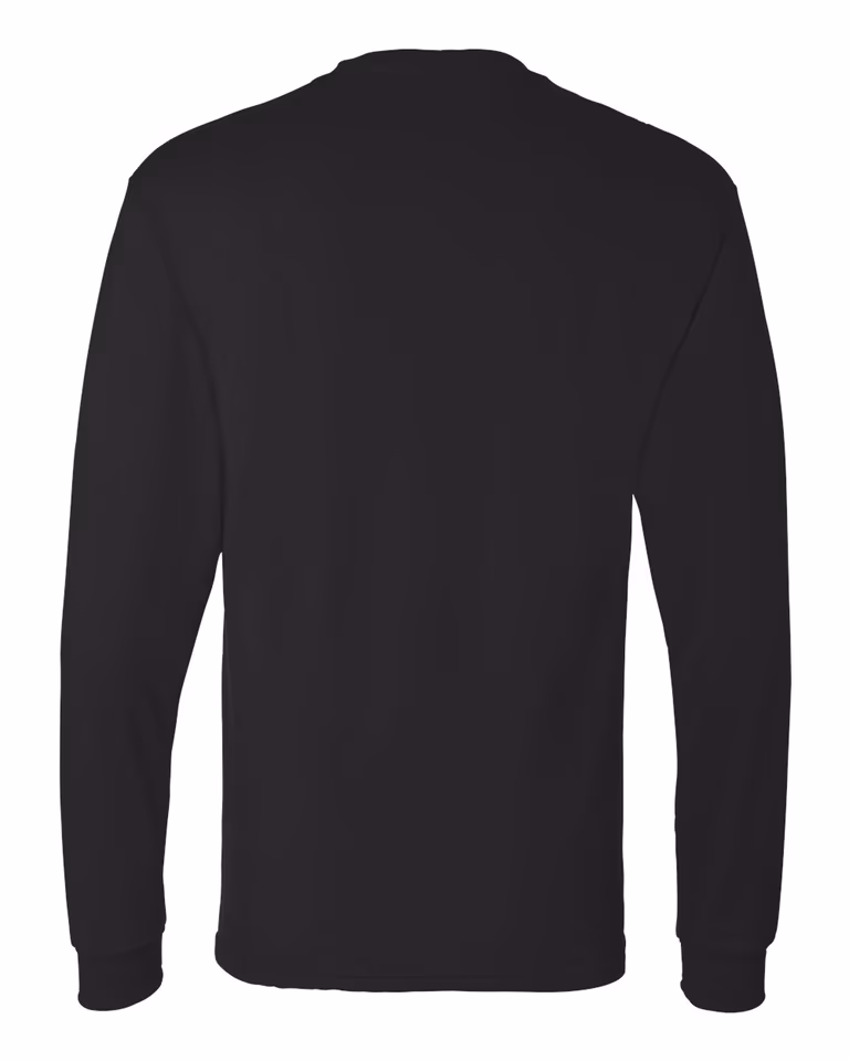 Essential-T Long Sleeve Tee in Black — back