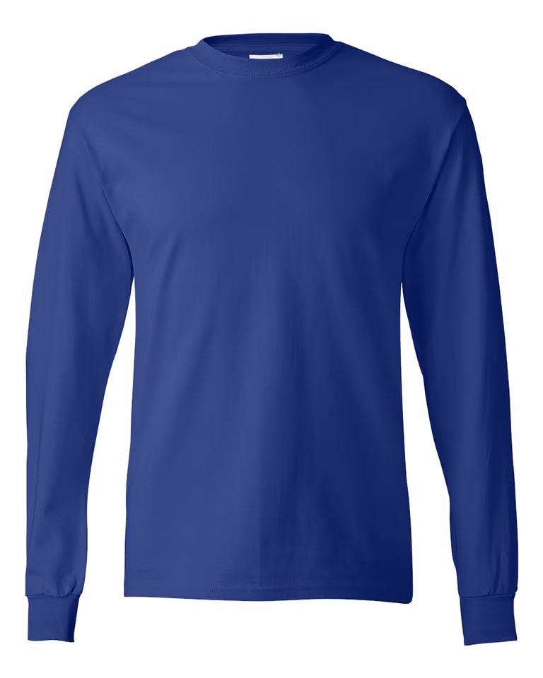 Authentic Long Sleeve Tee in Deep Royal — front