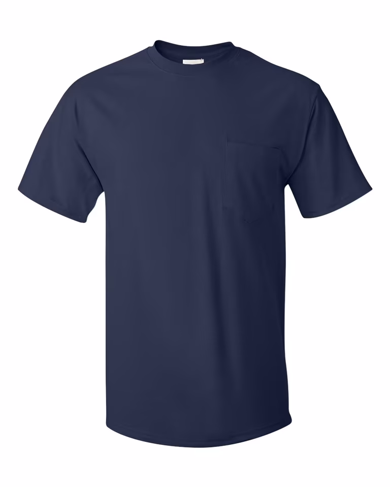 Authentic Short Sleeve Pocket Tee in Navy — front