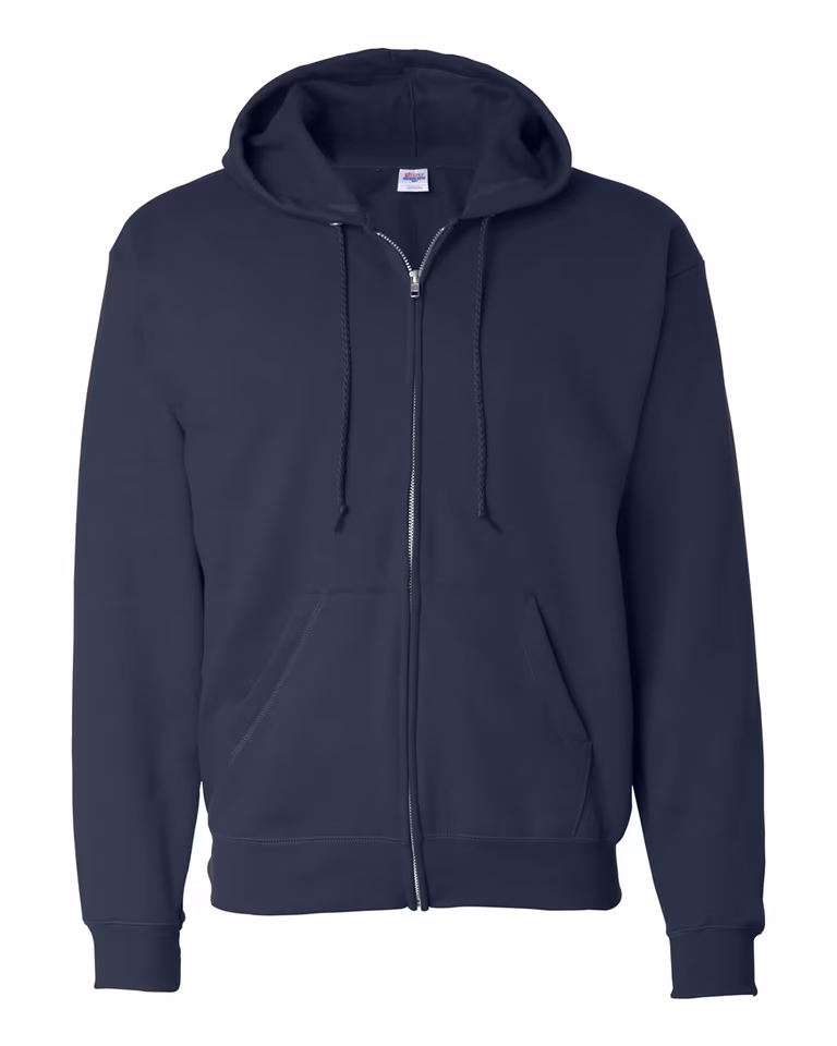 EcoSmart 50/50 Full-Zip Hoodie in Navy — front