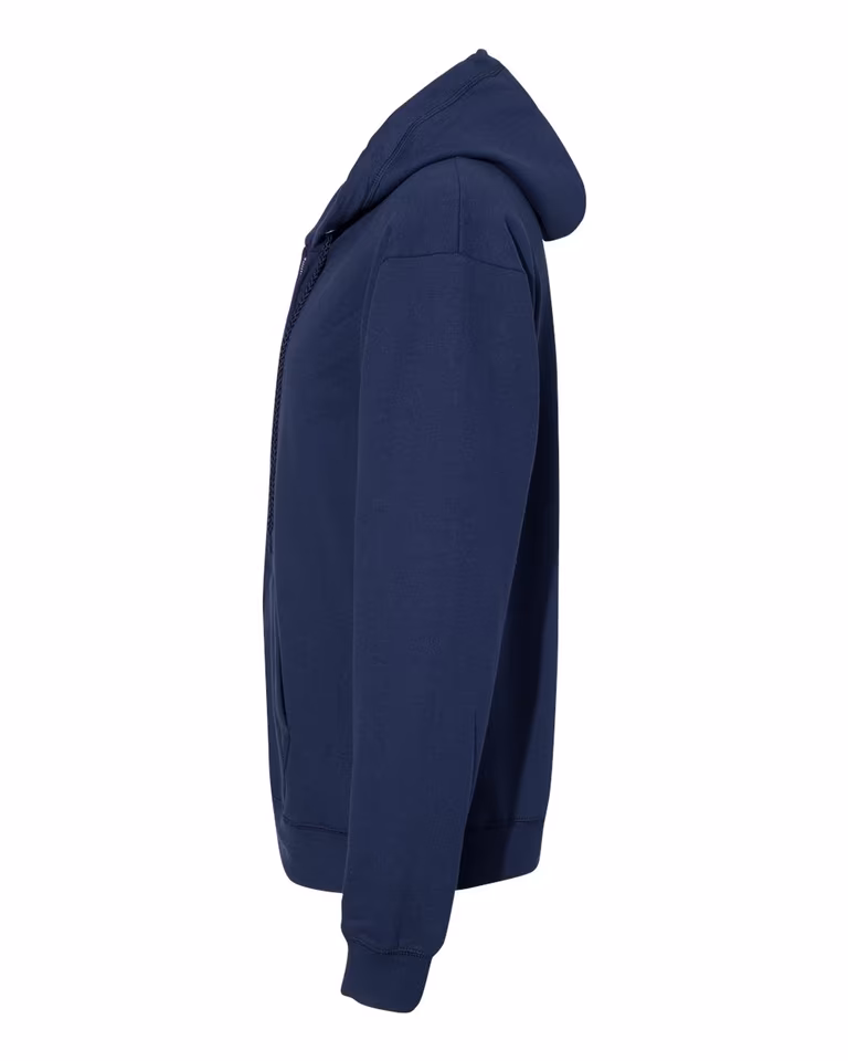 EcoSmart 50/50 Full-Zip Hoodie in Navy — directside