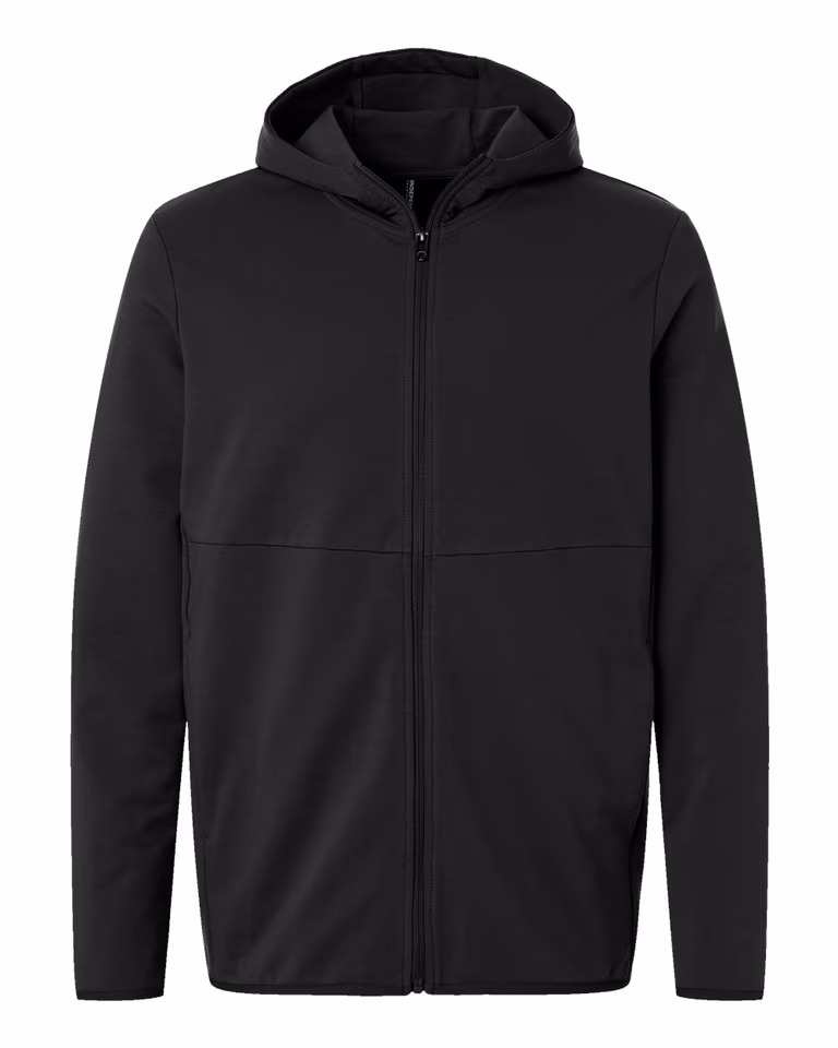 Performance Full-Zip Hoodie in Black — front