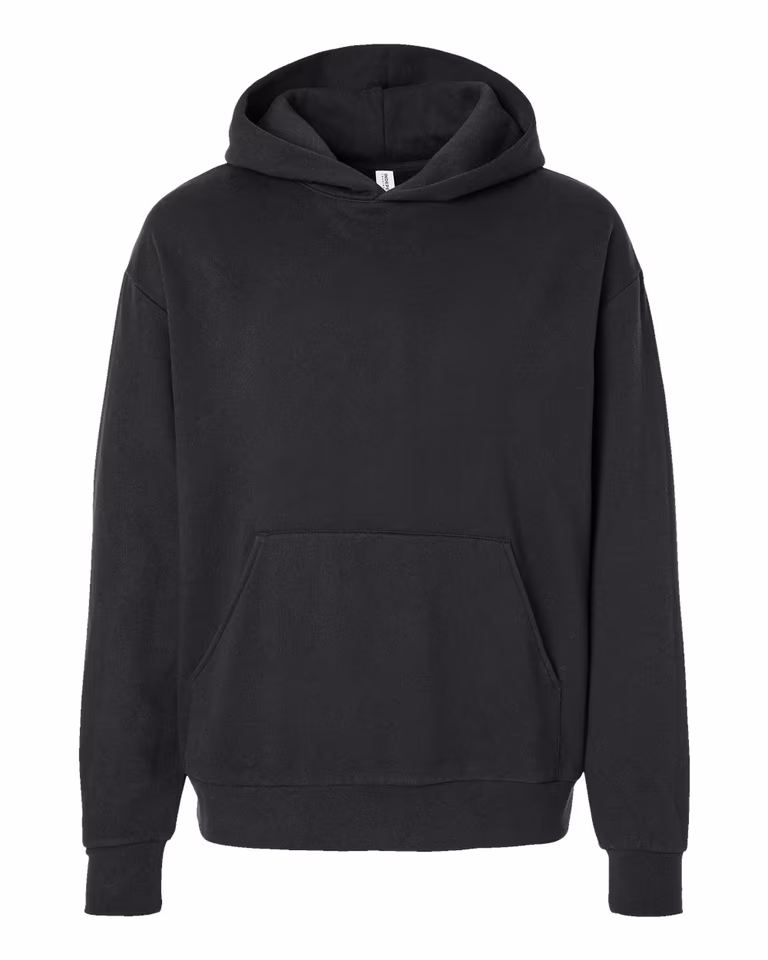 Avenue Pullover Hoodie in Black — front