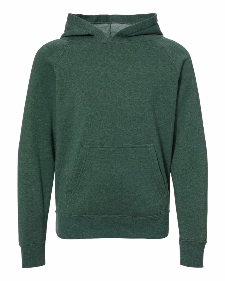 Youth Special Blend Raglan Hoodie in Moss — front