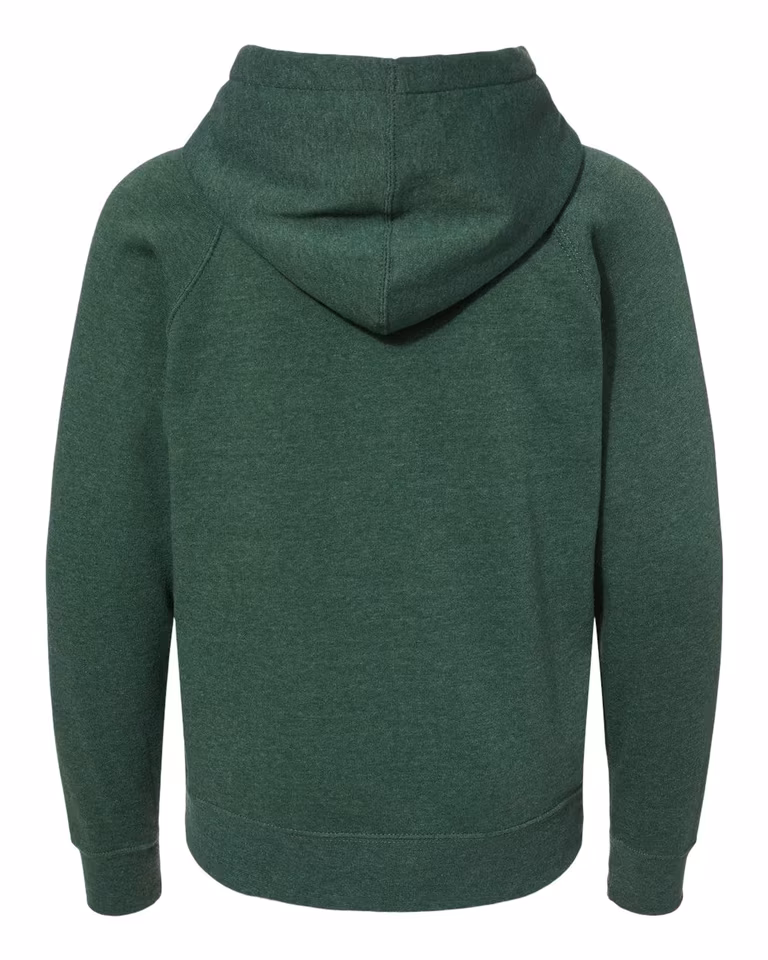 Youth Special Blend Raglan Hoodie in Moss — back