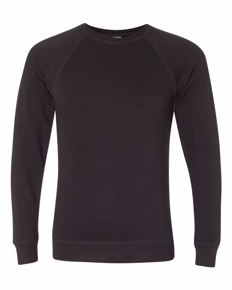 Unisex Special Blend Raglan Sweatshirt in Black — front