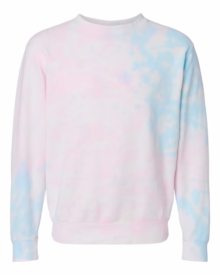 Midweight Tie-Dyed Sweatshirt in Tie Dye Cotton Candy — front