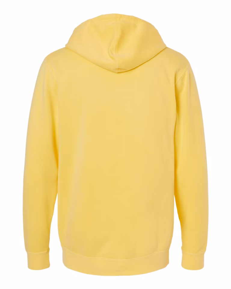 Heavyweight Pigment-Dyed Hoodie in Pigment Yellow — back