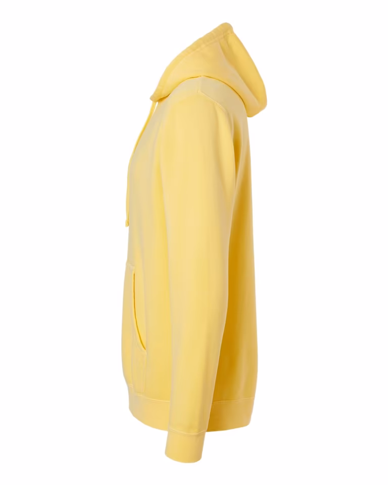 Heavyweight Pigment-Dyed Hoodie in Pigment Yellow — directside