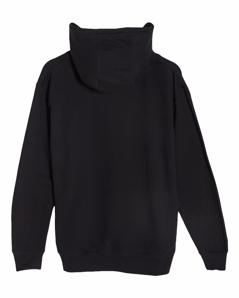 Unisex Heavyweight Pullover Hoodie in Black — back
