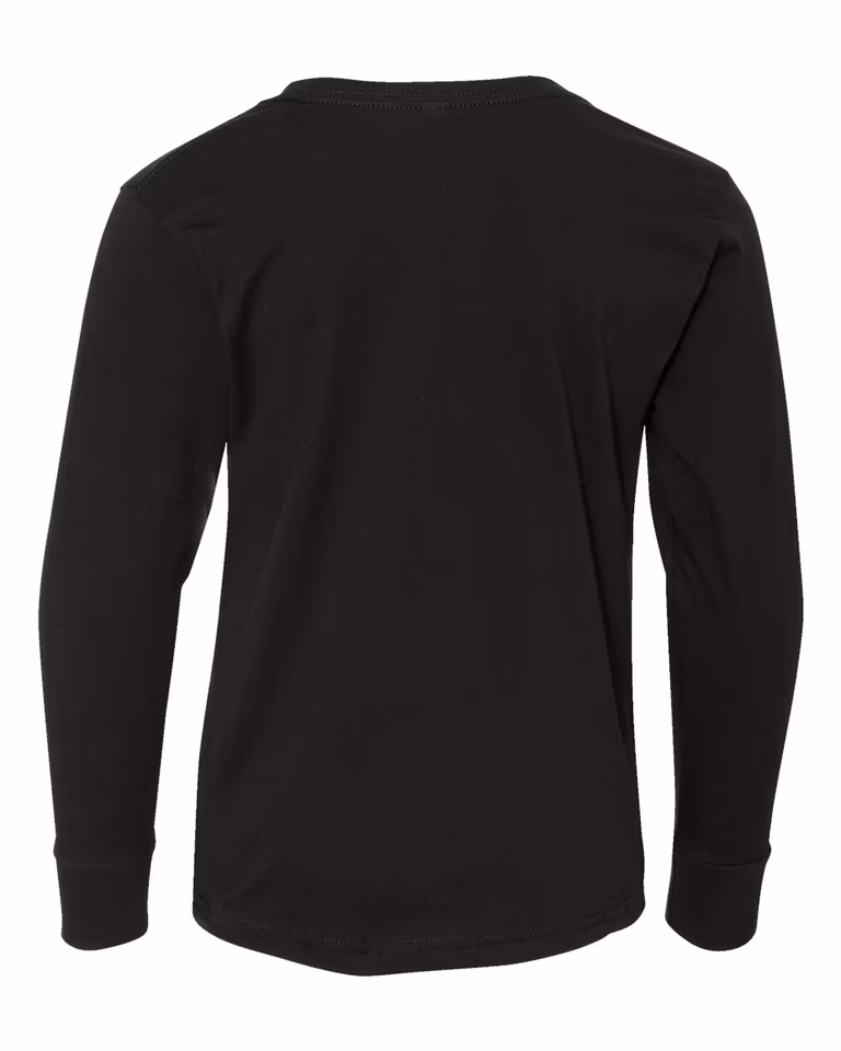 Youth Long-Sleeve T-Shirt in Black — back